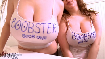 Tessa and Kelly Fowler in boobster shirts